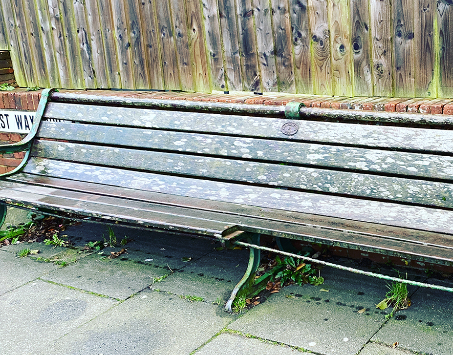 Bench before revitalisation